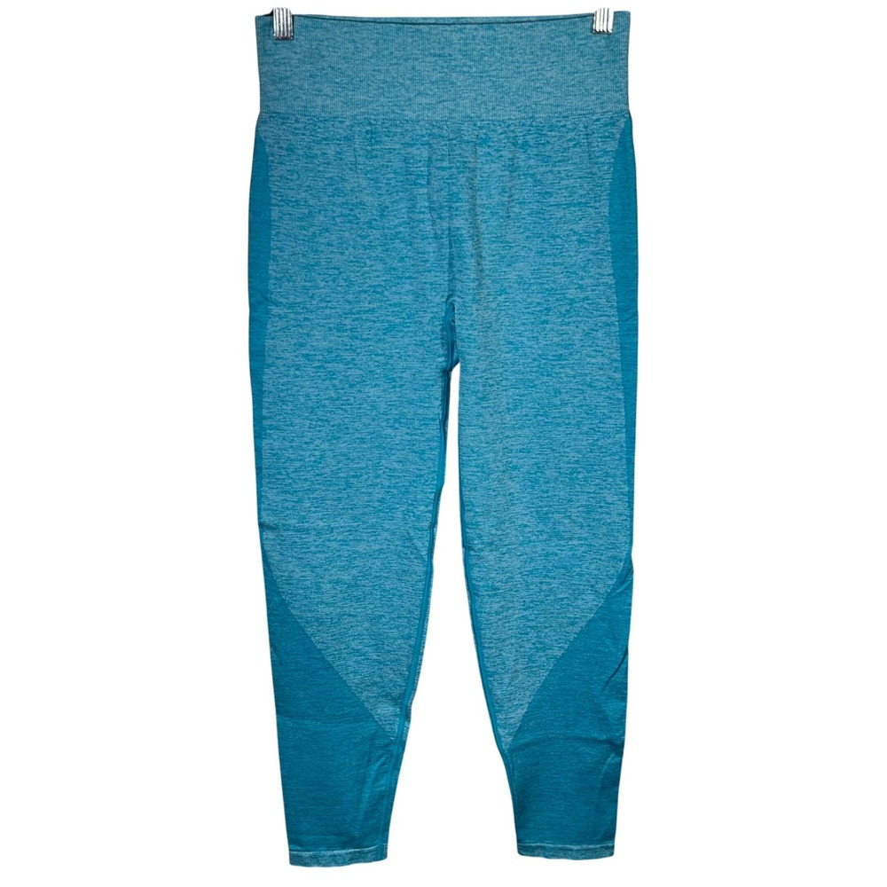 PINK Victoria's Secret‎ Seamless Leggings Teal Blue High Waist Workout Large